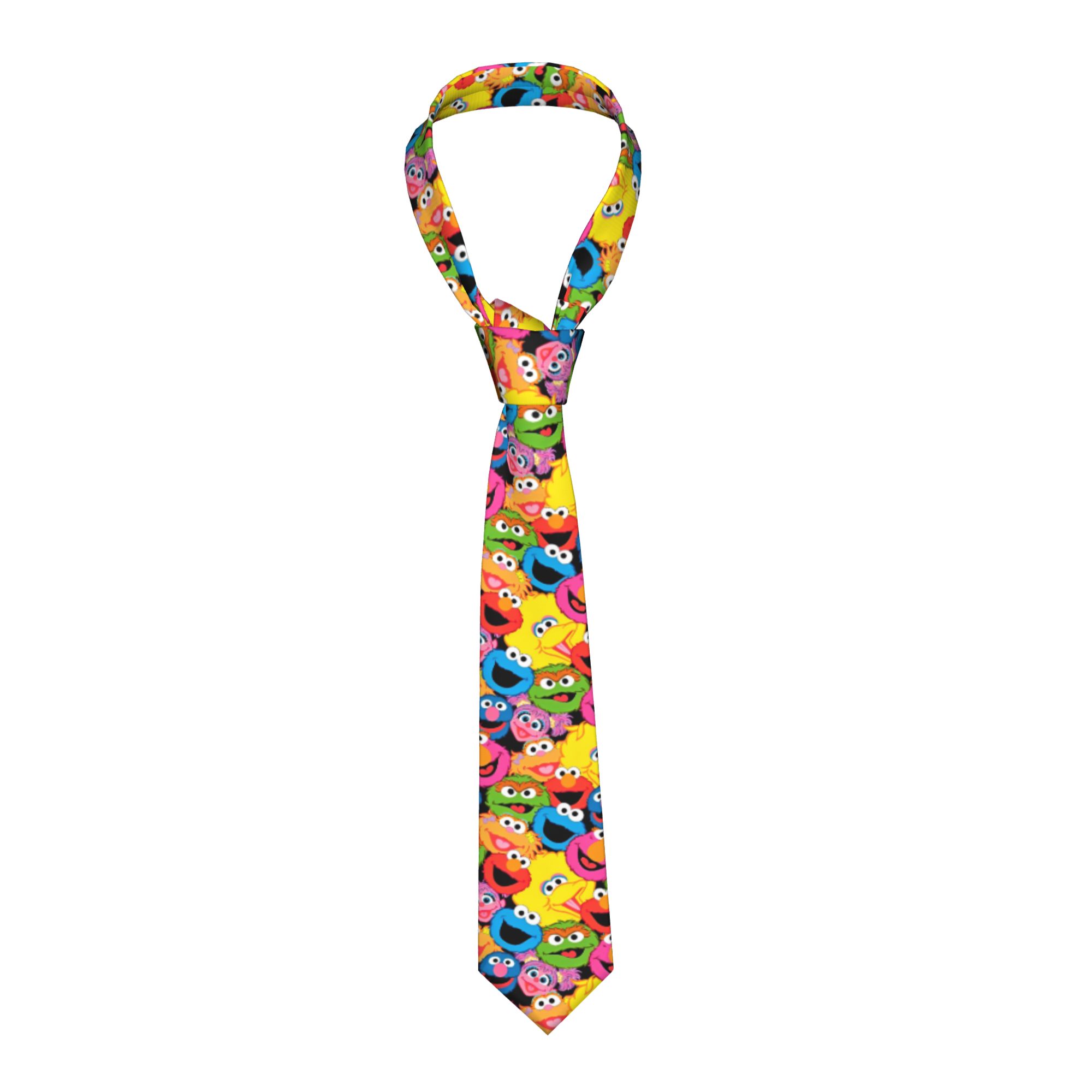 Men Accessories Wedding - Krawat Sesame Street Kreskówka Komedia 8