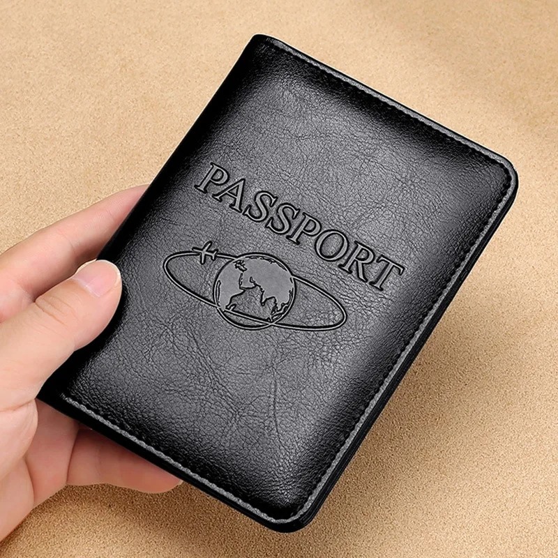 Men'S Accessories On Sale - Unisexowa skórzana okładka na paszport RFID