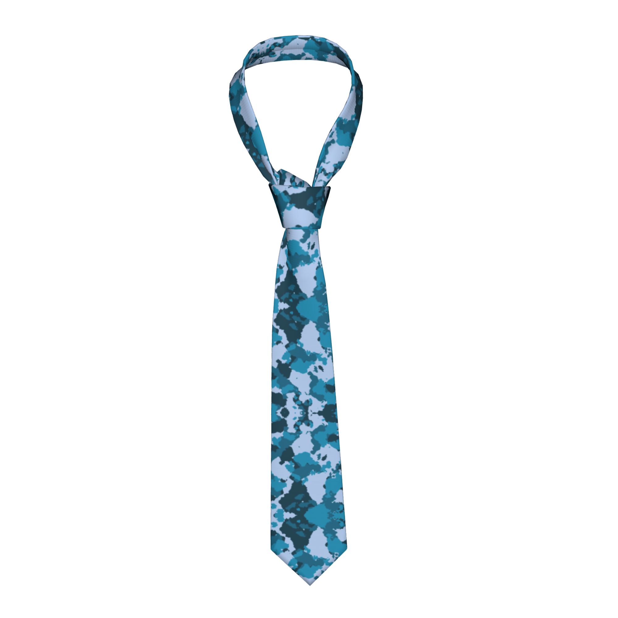 Men Accessories Wedding - Męskie krawaty w kamuflażu, wąskie, poliestrowe,