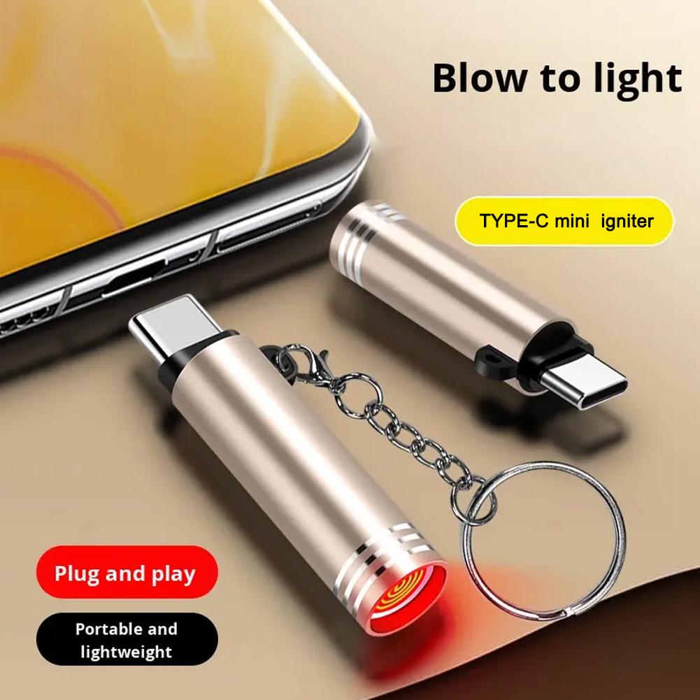 Lighter Windproof - Mini zapalniczka elektryczna typu C, zapalnik
