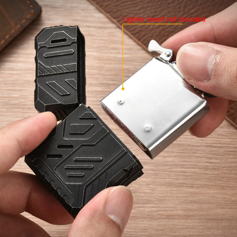 Lighter Windproof - Obudowa zapalniczki ze stopu tytanu, prezent