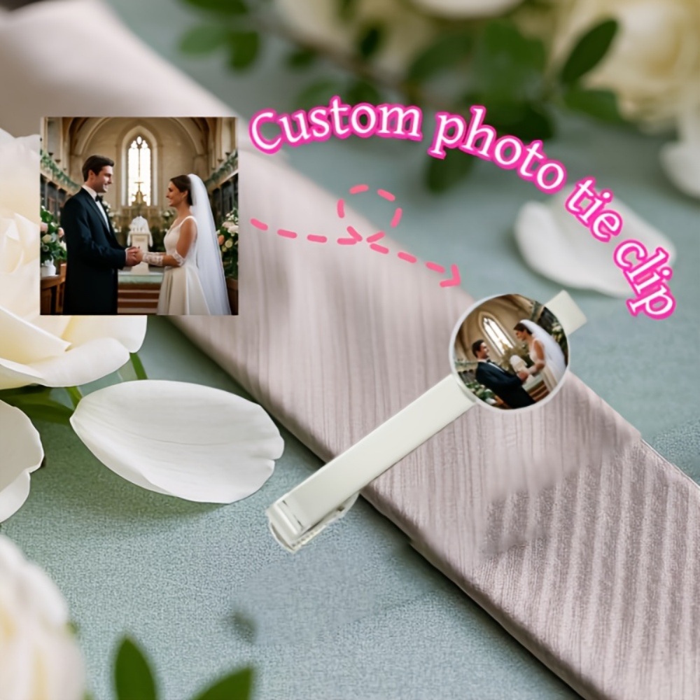 Men Accessories Wedding - Spersonalizowana spinka do krawata z grawerowanym