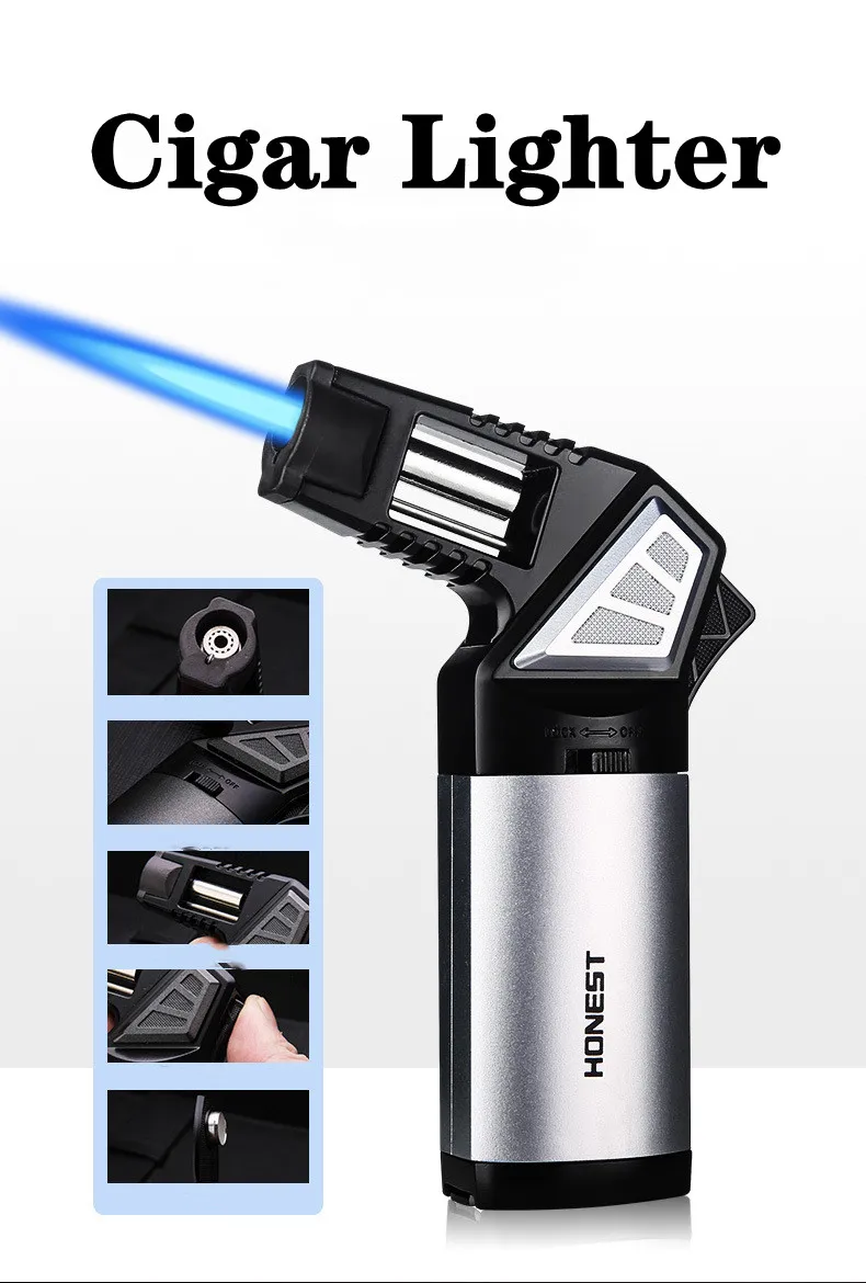 Lighter Windproof - Zapalniczka Gazowa Butanowa Honest Metal Multi