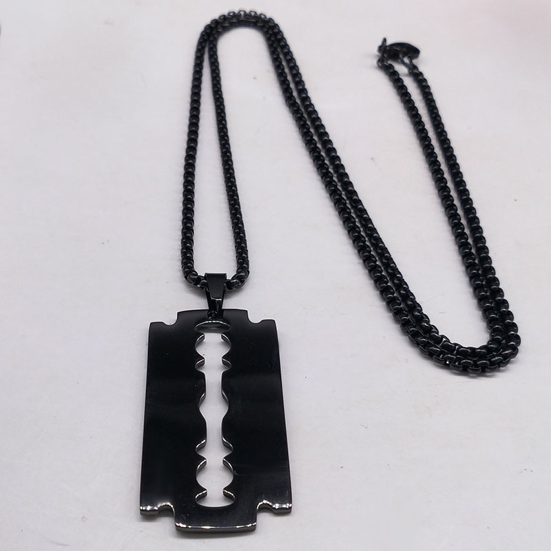 Gotycki naszyjnik z ostrzem br – Men Accessories Aesthetic recenzja i cena
