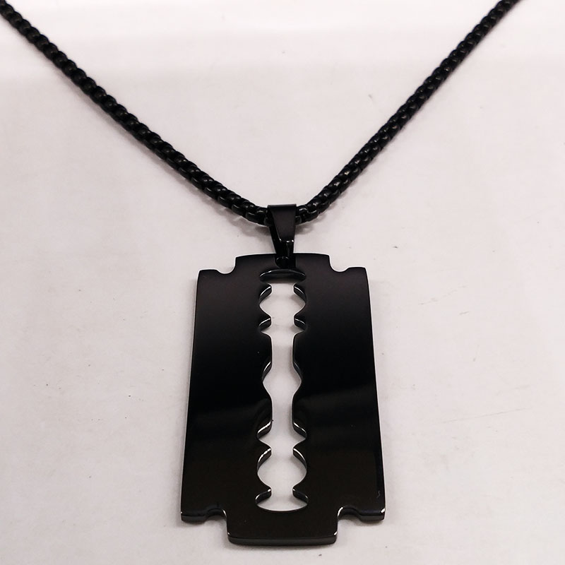 Gotycki naszyjnik z ostrzem br – Men Accessories Aesthetic recenzja i cena
