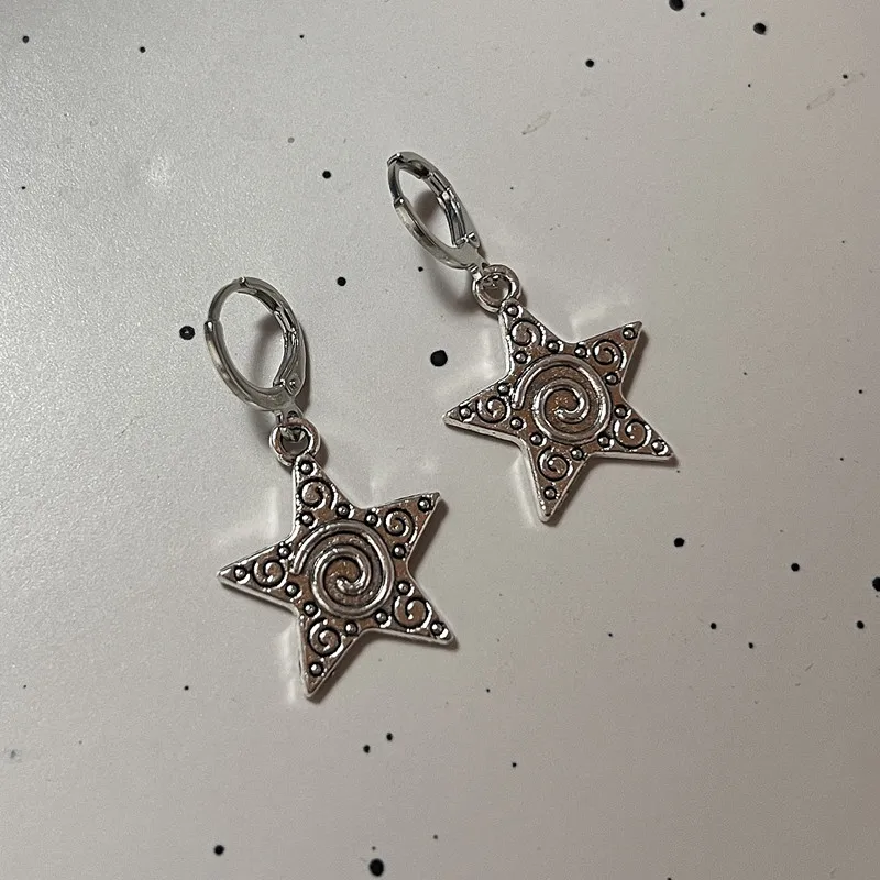 Vintage Goth Silver Color Spir – Men Accessories Aesthetic recenzja i cena