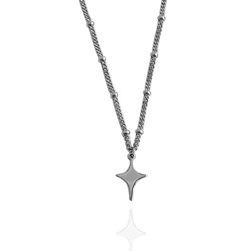 Kpop Goth Silver Color Star Pe – Men Accessories Aesthetic recenzja i cena