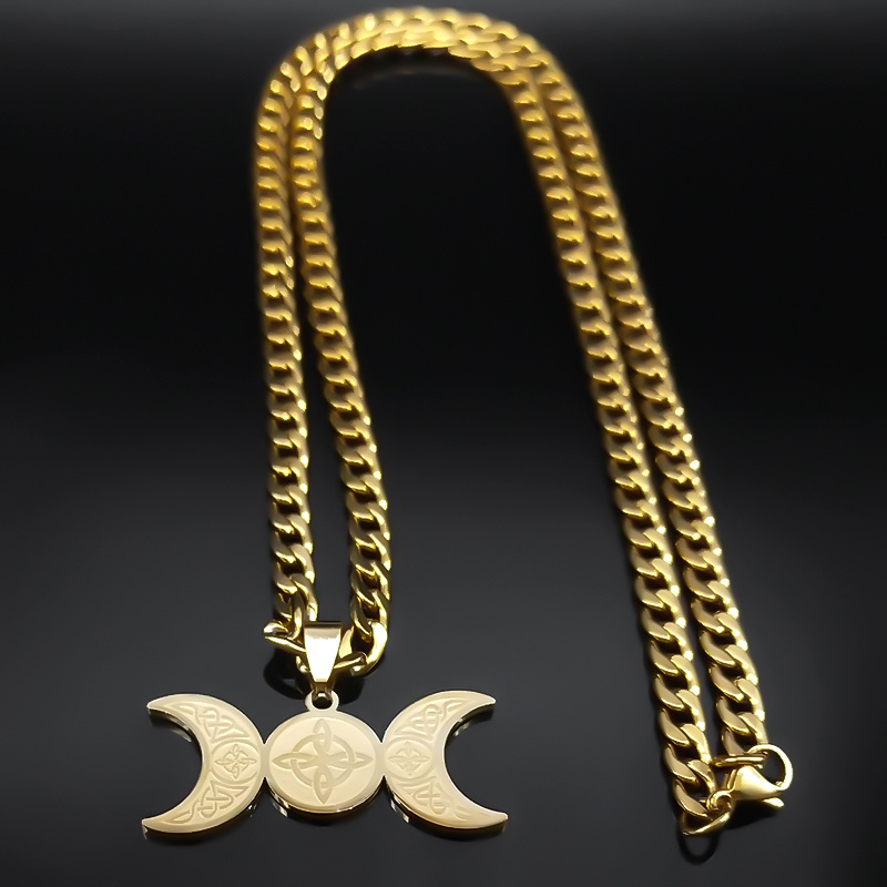 Wicca potrójny księżyc półksię – Men Accessories Aesthetic recenzja i cena