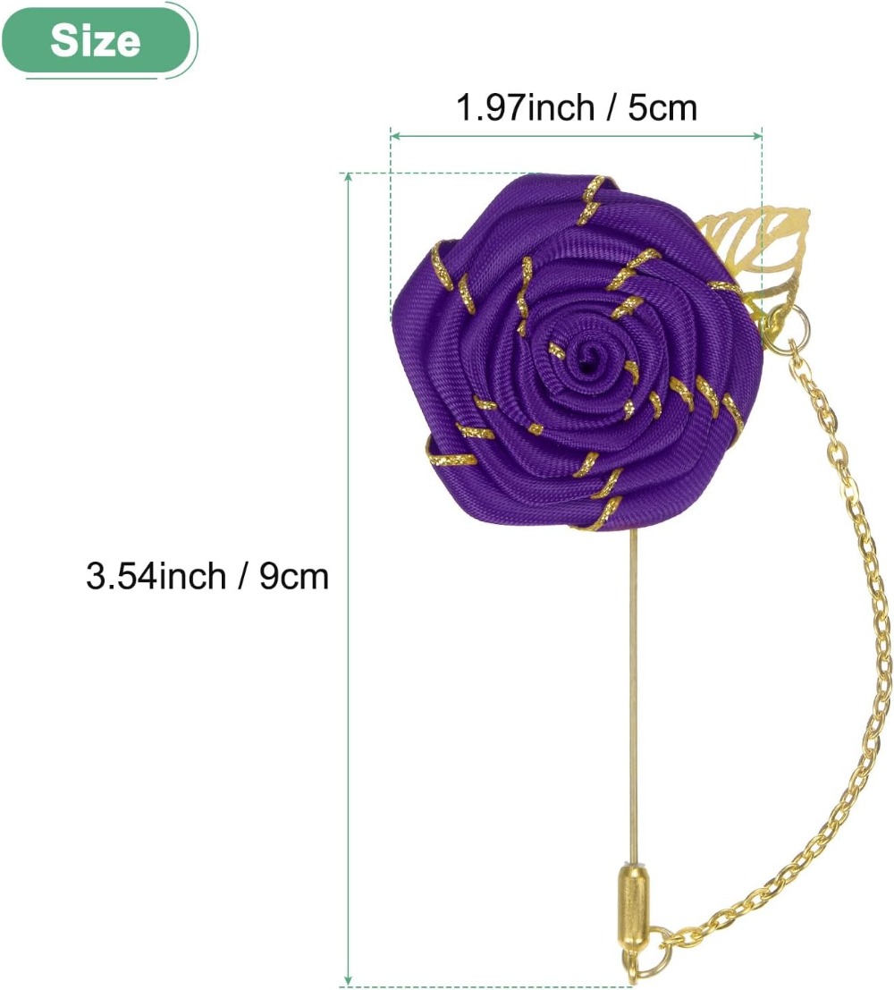 Broszka Róża, Kwiat Róży z Zło – Men Accessories Wedding recenzja i cena