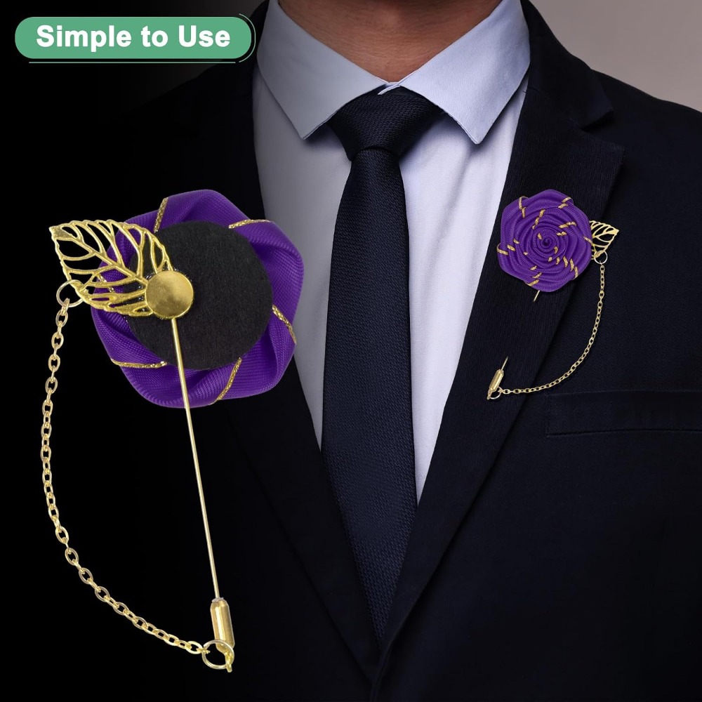Broszka Róża, Kwiat Róży z Zło – Men Accessories Wedding recenzja i cena